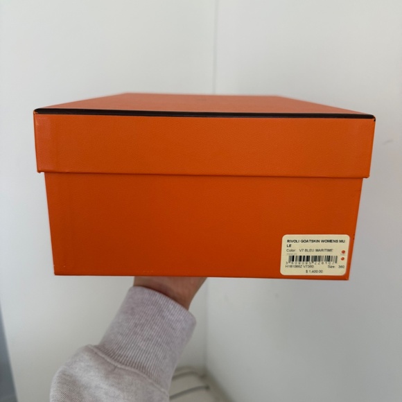 Hermes Rivoli Goatskin Womens Mule - Picture 7 of 7